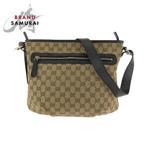 GUCCI Black GG Canvas Shoulder Bag Crossbody